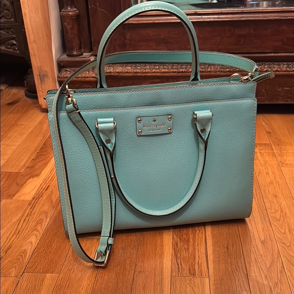 Kate Spade Wellesley Turquoise/Aqua Leather Handbag